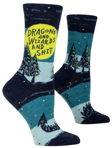 Dragons And Wizards And Shit Women's Crew Socks