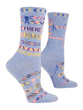 Blue Q Friend Power Women's Crew Socks