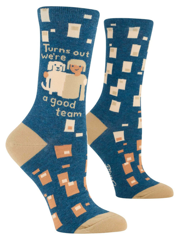 Blue Q Turns Out We're A Good Team Women's Crew Socks