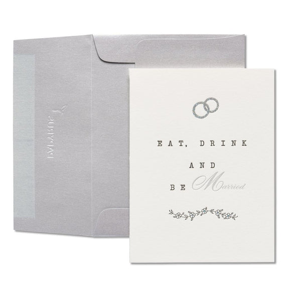 Eat, Drink And Be Married Wedding Card
