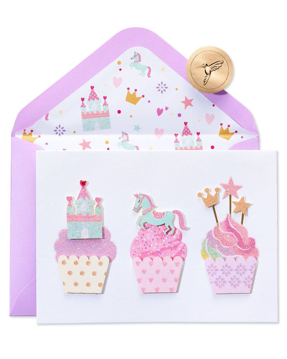 Fantasy Cupcakes Birthday Card