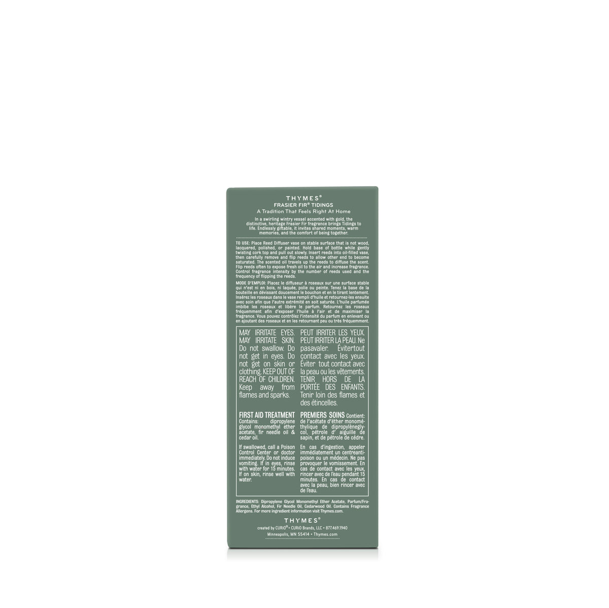 Thymes Frasier Fir Petite Tidings Reed Diffuser