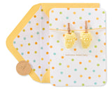 Knit Booties New Baby Card