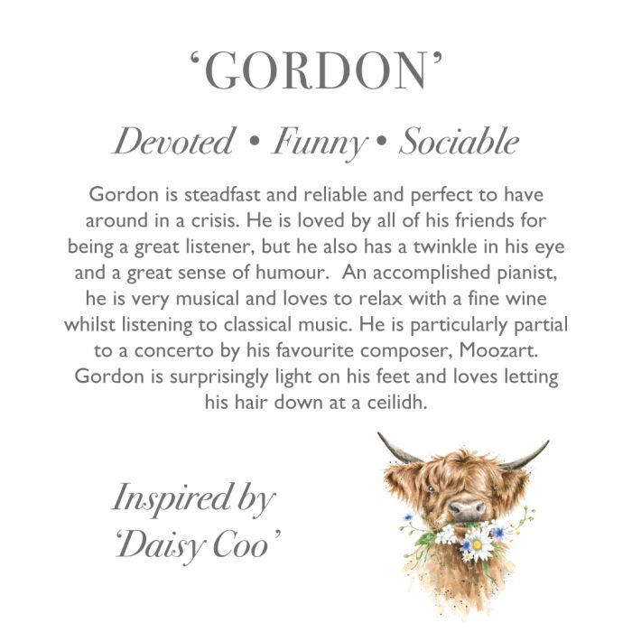 Wrendale 'Gordon' Highland Cow Plush Character
