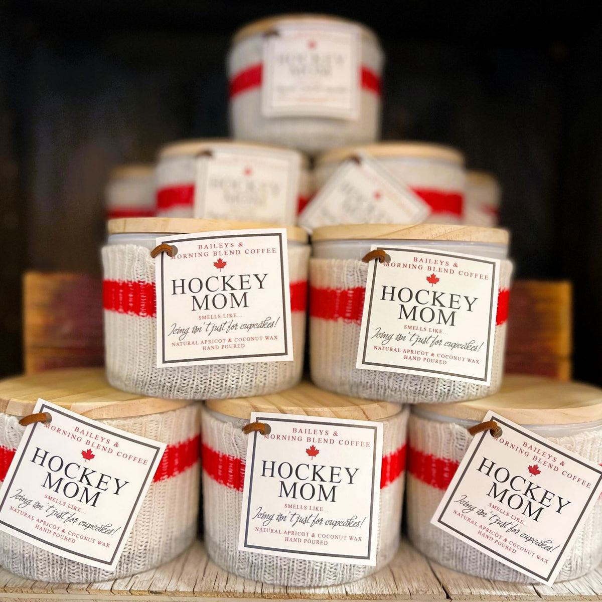 Hockey Mom Wood Wick Candle