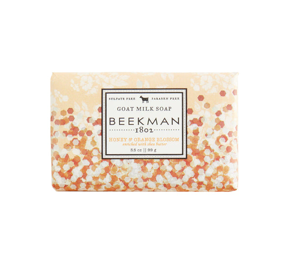 Set of 2 Beekman 1802 Goat Milk Soap Bar Honey Orange Blossom Palm size 3.5  Oz