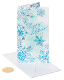 Watercolor Snowflakes Happy Holidays Money Enclosure Card