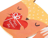 Fold Open Fox Valentine's Day Card