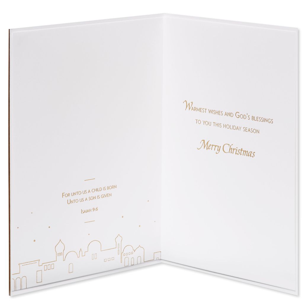 A Child Is Born Religious Christmas Card