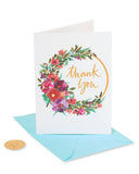 Floral Wreath Thank You Card