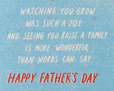 Watching You Grow Son Father's Day Card