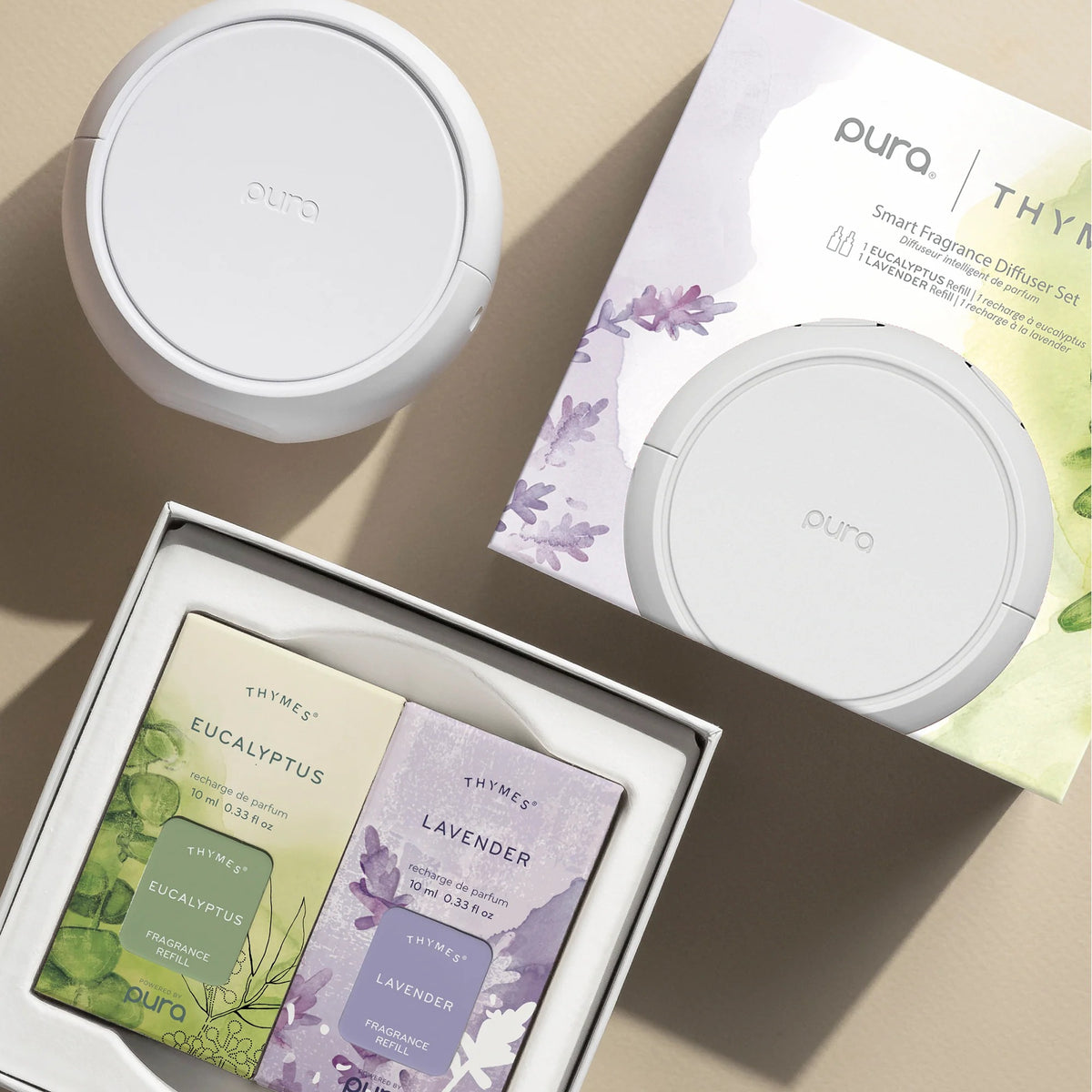 Thymes Lavender & Eucalyptus Pura Smart Home Diffuser Kit V5