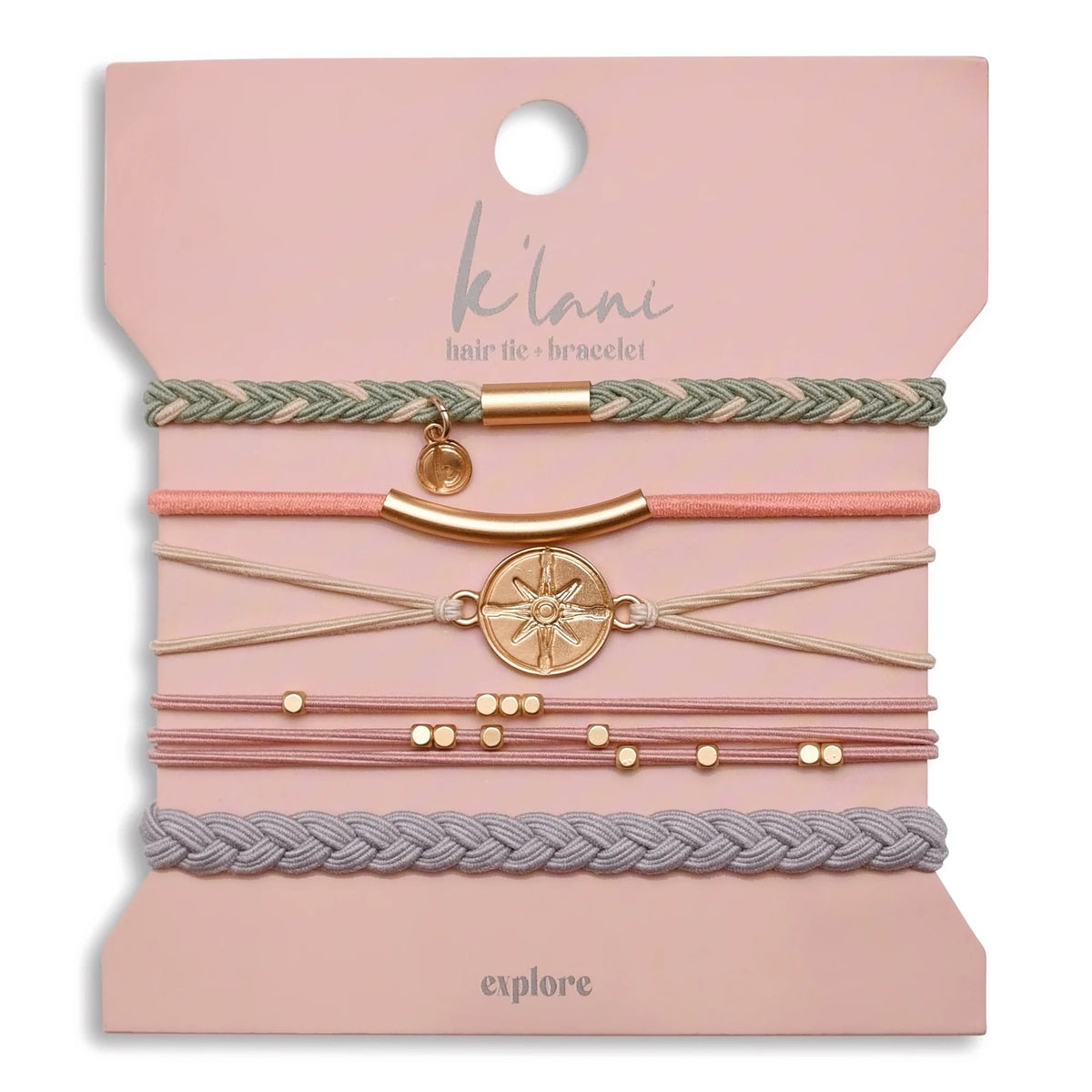 K'lani 'Explore' Hair Tie Bracelet Set