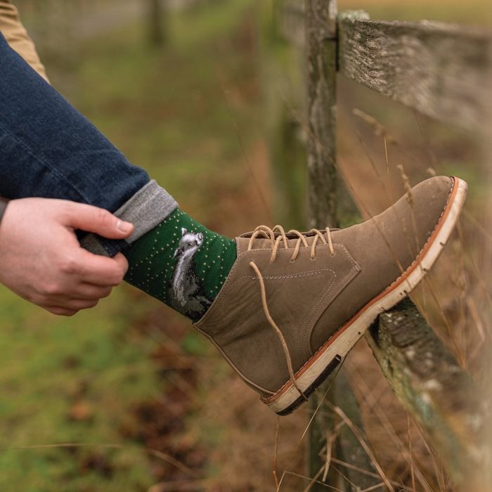 Wrendale 'The Country Gent' Badger Men's Socks