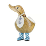 DCUK Spotty Boots Ducky Wooden Duck (Blue)