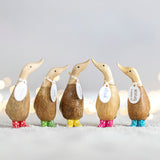DCUK Spotty Boots Dinky Wooden Duck (Red)