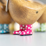 DCUK Spotty Boots Ducky Wooden Duck (Blue)