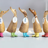 DCUK Spotty Boots Duckling Wooden Duck (Red)