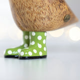 DCUK Spotty Boots Duckling Wooden Duck (Red)