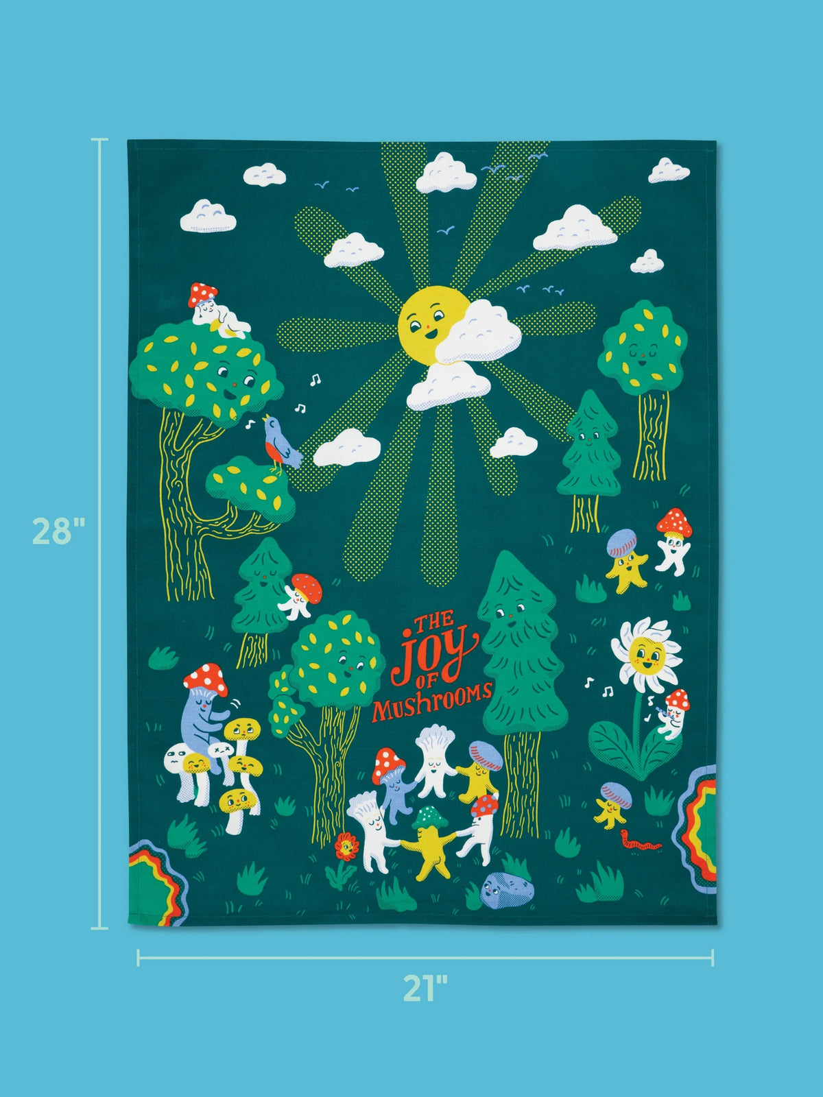 Blue Q The Joy Of Mushrooms Dish Towel