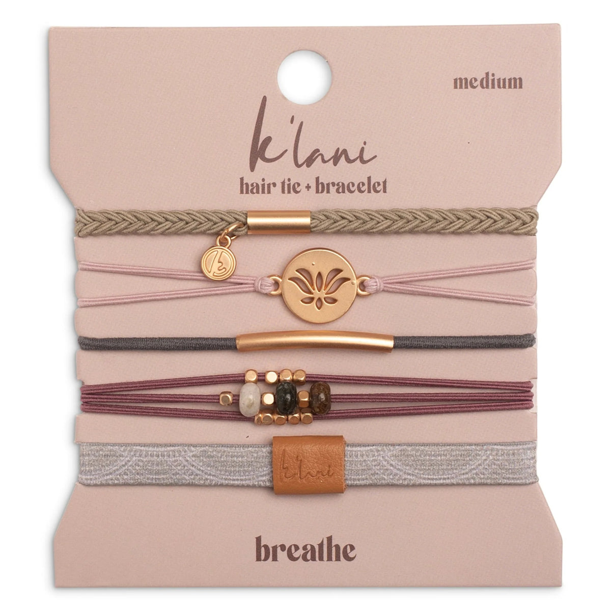 K'lani 'Breathe' Hair Tie Bracelet Set