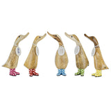 DCUK Spotty Boots Duckling Wooden Duck (Red)