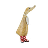 DCUK Spotty Boots Duckling Wooden Duck (Red)