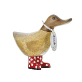 DCUK Spotty Boots Ducky Wooden Duck (Red)
