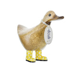 DCUK Spotty Boots Ducky Wooden Duck (Yellow)
