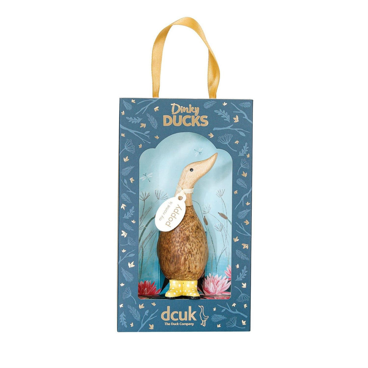 DCUK Spotty Boots Dinky Wooden Duck (Yellow)