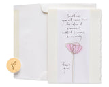 Pink Flower Thank You Card