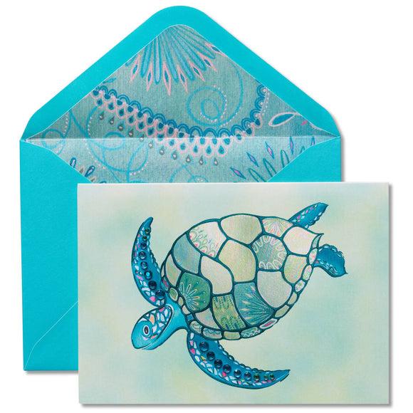Mosaic Turtle Blank Card