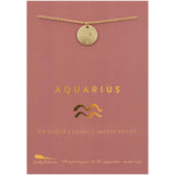 Lucky Feather Zodiac Necklace Aquarius (Jan 20-Feb 18)