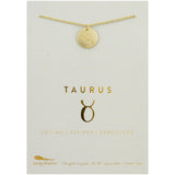 Lucky Feather Zodiac Necklace Taurus (Apr 20-May 20)