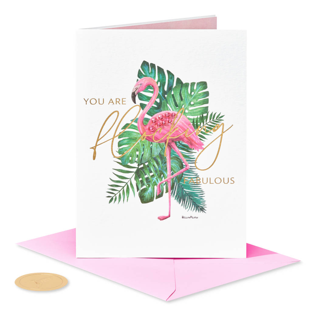 Flocking Fabulous Blank Card