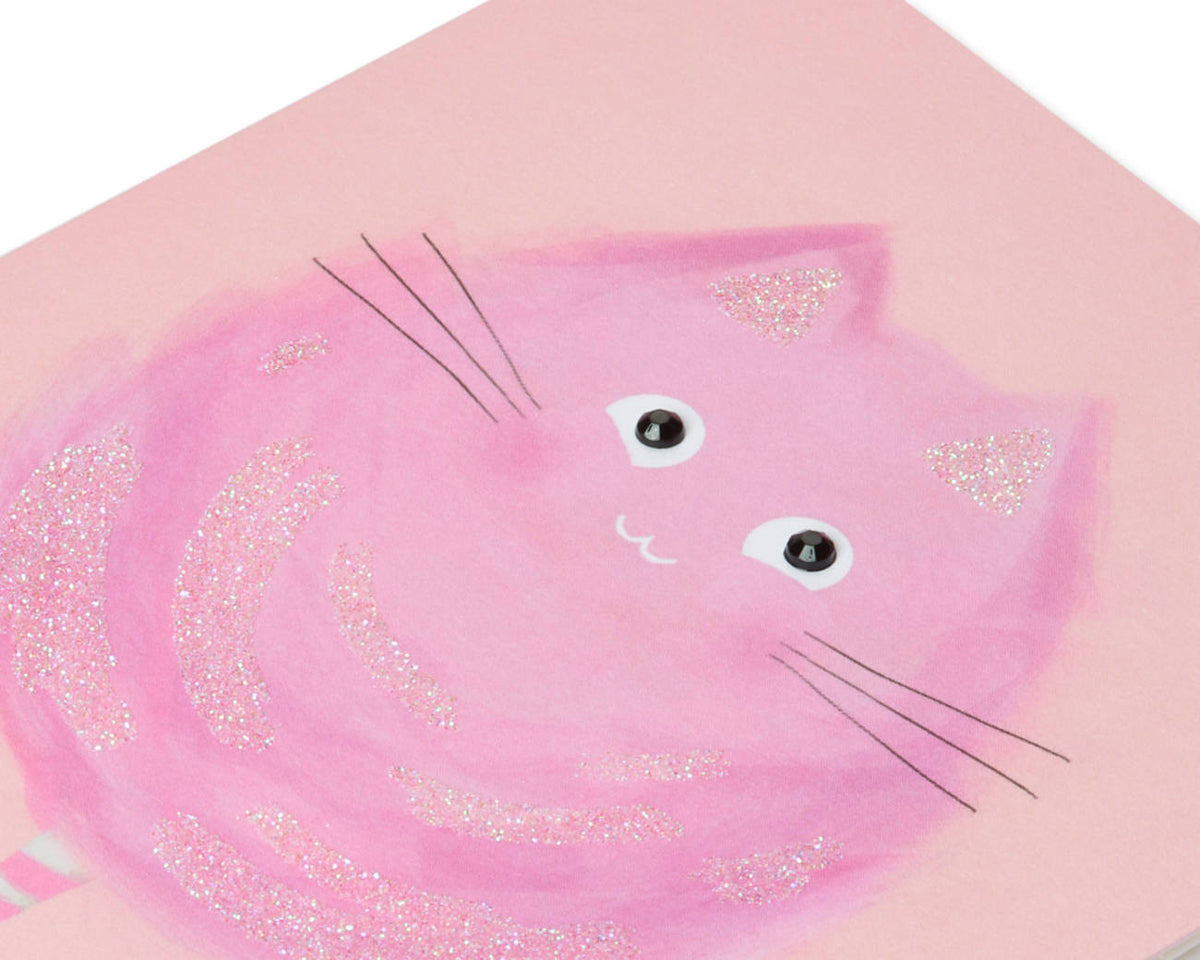 Cotton Candy Cat Birthday Card
