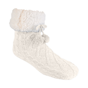 Pudus Classic Slipper Socks Chenille Knit Cloud