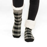 Pudus Classic Slipper Socks LumberJack Grey