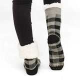 Pudus Classic Slipper Socks LumberJack Grey