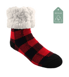 Pudus Classic Slipper Socks LumberJack Red
