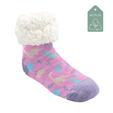 Pudus Classic Slipper Socks Pink Dinosaur Toddler