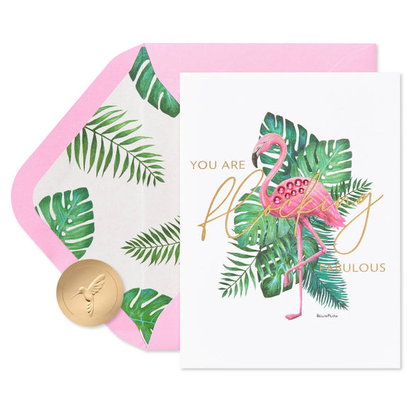 Flocking Fabulous Blank Card