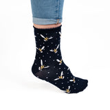 Wrendale 'Busy Bee' Navy Socks