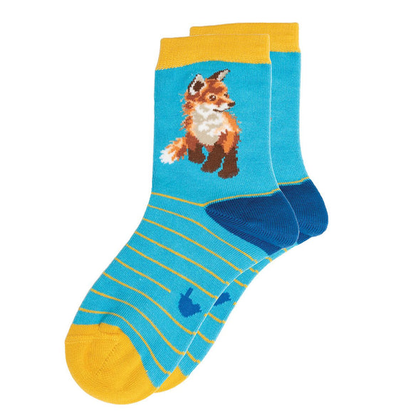 Wrendale 'Born to be Wild' Fox Children's Socks
