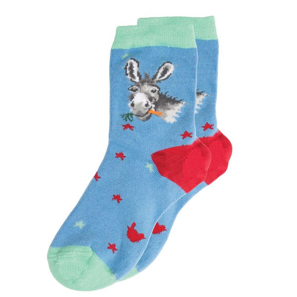 Wrendale 'Gentle Jack' Donkey Children's Socks