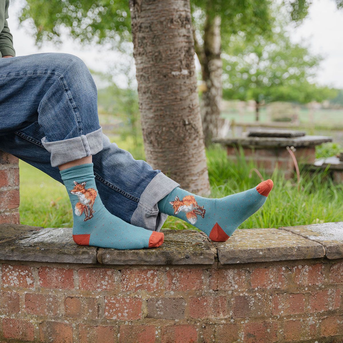 Wrendale 'Bright Eyed & Bushy Tailed' Fox Men's Socks