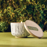 Thymes Citronella Grove Poured Outdoor Candle Tin with Gold Lid