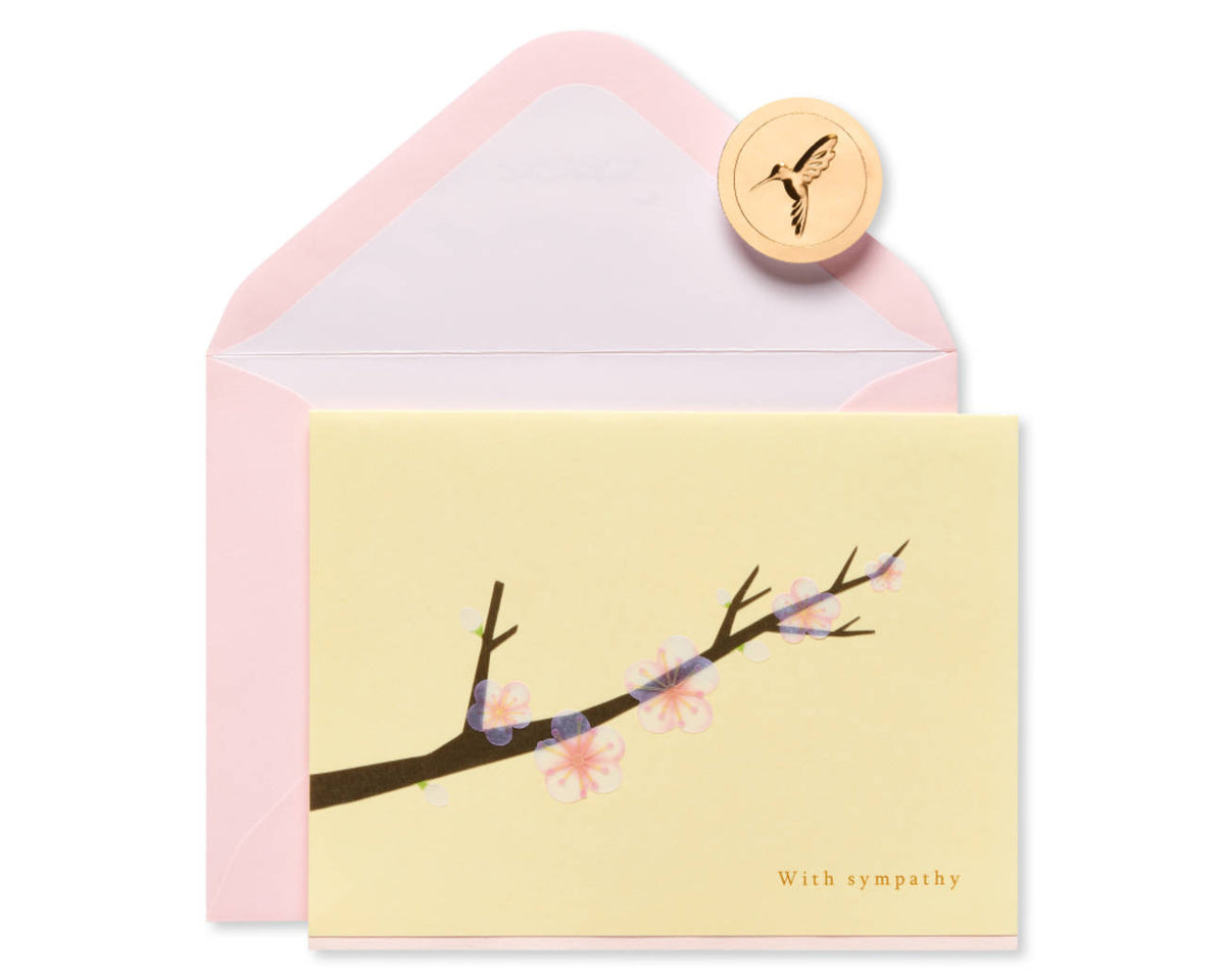 Branch With Blooms Sympathy Card