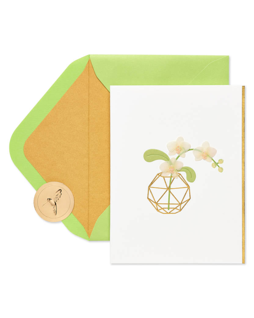 Orchid Thank You Card