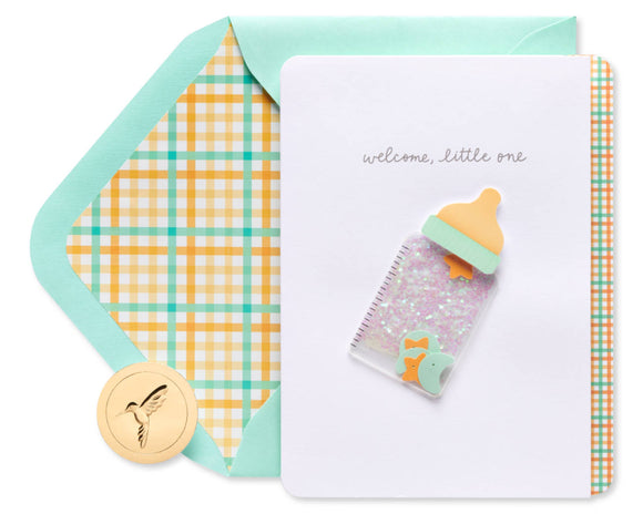 Baby Bottle New Baby Card